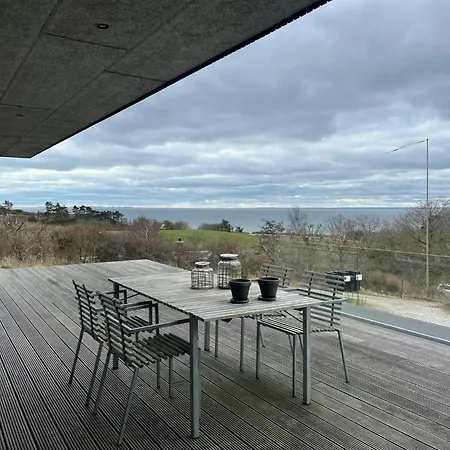 Minimalist House With Sea View At Helgenaes * Knebel